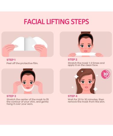 V Line Lifting Mask - Hydrogel Collagen Chin Firming Mask with Aloe Vera & Seaweed | Anti-Wrinkle Face Masks (3 Pack - Buy Online on GoSupps.com