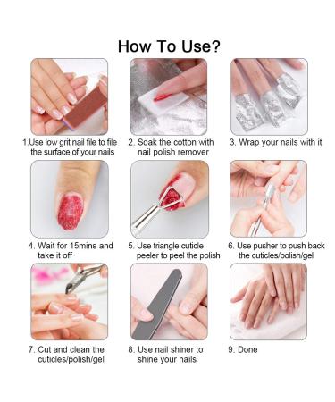 Infilila Gel Nail Polish Remover Wraps - 200pcs with Tools for Salon/Home Use - Buy Online on GoSupps.com