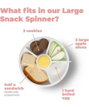 GoBe Kids Large Snack Spinner Bundle - Mint Green | Reusable 4 Compartment Snack Container with Hand Strap, Sticker Sheet | BPA/PVC Free, Dishwasher Safe | No Spill Leakproof Design - Buy Online on GoSupps.com