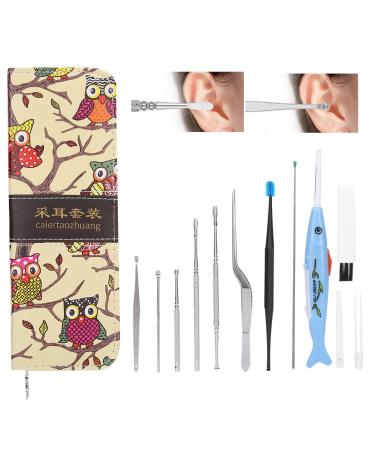 Professional Luminous Earpick Set - 10Pcs Earwax Remover Tweezers for Body Health Care - Buy Online on GoSupps.com
