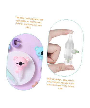 Kisangel Infant Nose Sucker - 2pcs Silicone Aspirators for Newborns | Baby Safety Manual Nose Cleaner for Nasal Care - Buy Online on GoSupps.com