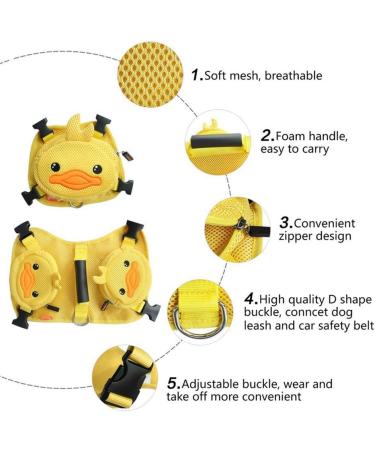 Purime Small Dog Harness Set with Leash & Backpack - Ideal for Hiking Camping & Outdoor Adventures - Yellow - Buy Online on GoSupps.com