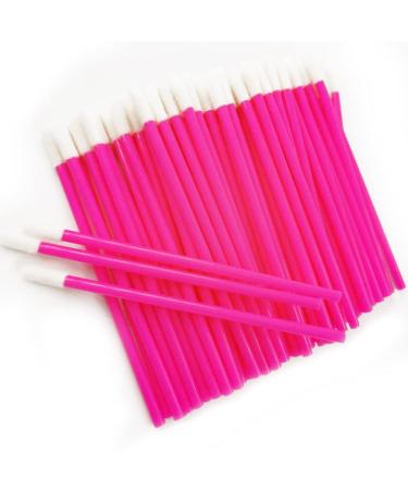 Pimoys Lip Brushes, 200Pcs/Set Disposable Lip Brushes Make Up Brush Lipstick Lip Gloss Wands Applicator Tool Makeup Beauty Tool Kits 200pcs Rose Red