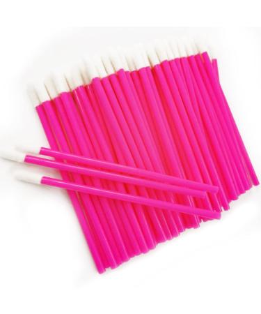 ZHIYE Lip Brushes 200Pcs Rosered Disposable Lip Brushes Make Up Brush Lipstick Lip Gloss Wands Applicator Tool Makeup Beauty Tool Kits