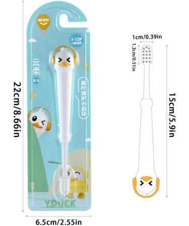 Toddler Toothbrush Toothbrush with Soft Brush Head - Travel Toothbrush with Round Anti-Slip Handle for Kids 3-12 Years Old Shakven - Buy Online on GoSupps.com