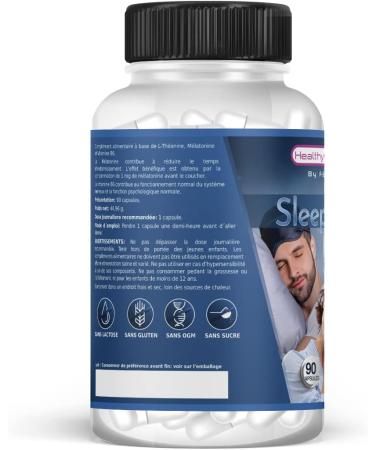 Healthy Fusion Melatonin 1.5mg | L-Theanine and Vitamin B6 | Eliminates Insomnia and Sleep Disorders | Prevents Night Awakening | Effective Effect in 30 Minutes | 90 Natural Capsules - Buy Online on GoSupps.com