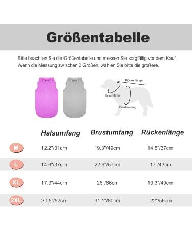 2 Pack Dog Shirts - Fast Drying Sleeveless Vests for Large Medium & Small Dogs - Breathable Pet Tank Tops (Purple + Gray Large) - Buy Online on GoSupps.com