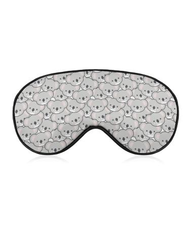 Cute Cartoon Koala Sleep Mask for Women Adjustable Sleeping Eye Shades Cover with Elastic Strap