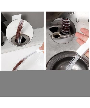 Flexible 60CM Sink Cleaning Pipe Brush for Bathroom & Kitchen - Unblocker & Overflow Cleaner - White - Buy Online on GoSupps.com
