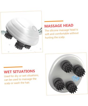Healeved Head Massager & Cat Massage Brush - 2 Sets of Electrical Scalp Massage Tools for Pet Care | ABS White - Buy Online on GoSupps.com