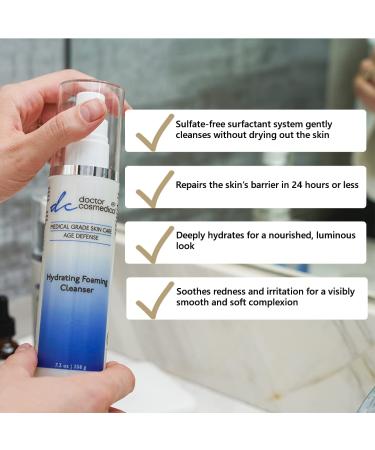 Hydrating Foaming Cleanser for All Skin Types | Professional Grade Purifying Face Wash - 7.3 Oz - Buy Online on GoSupps.com