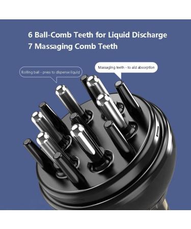 Combndht Liquid Applicator for Scalp Medication - Durable Massage Comb for Hair Growth & Treatment | Easy to Use - B Black - Buy Online on GoSupps.com