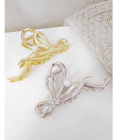 4 Pack Large Metal Hair Claw Clips - Strong Hold Hair Clamps for Women - Perfect for Thick and Thin Hair Styling - Fashion Accessories in Gold - Buy Online on GoSupps.com