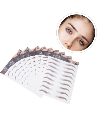 Healeved 9 Sheets Imitation Eco Eyebrow Sticker Eyebrow Blond Tattoos 4 Stick on Transfer Stickers 21.5X14.5cm Brown - Buy Online on GoSupps.com