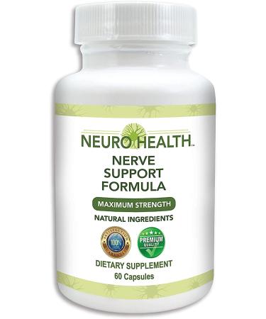 Neuro Health - Nerve Support Formula - Natural Vitamins Including B12 Combined with 600mg of ALA Alpha Lipoic Acid - Neuropathy Support Supplement - 60 Count Bottle (1 Pack)