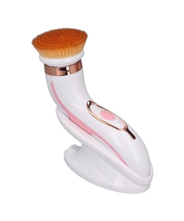 Face Scrubber Effective Removes Dirt Waterproof Facial Cleansing Brush Deep Cleansing for Massaging for Travel for Home (Pink)
