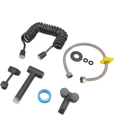 Hand Toilet Sprayer Kit - Brass Bidet Attachment for Home Bathroom | WC Bidet Sprayer with Hose - Gray - Buy Online on GoSupps.com