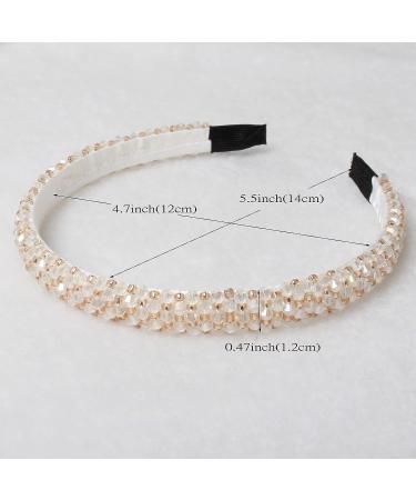 Cuizhiyu 2PK Crystal Beaded Headbands for Women and Girls - Non-Slip Shiny Hair Accessories - Buy Online on GoSupps.com