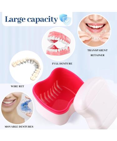 Premium Denture Case Set - 2-Piece Dental Prosthesis Storage & Cleaning Brush for False Teeth & Braces - Buy Online on GoSupps.com