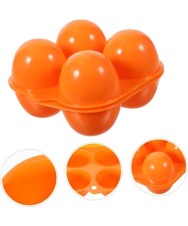 Mikikit Portable Egg Carriage 2pcs 4-compartment Egg Box Refrigerator Kitchen Egg Container Reusable Plastic Storage Organizer - Buy Online on GoSupps.com