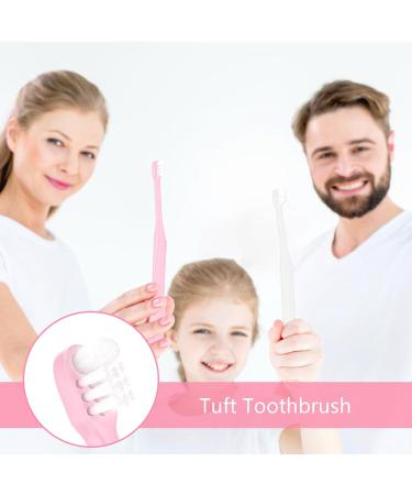 Tuft Toothbrush - 4 Pcs Soft Small Head Tapered Brush for Orthodontic & Interdental Cleaning - Compact & Gentle Gum Care - Buy Online on GoSupps.com