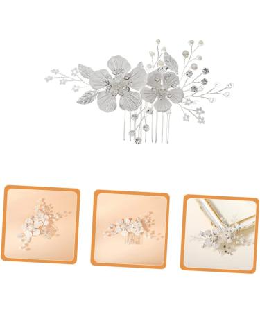 Angoily Wedding Hair Comb Clip Tiara Pearl Wedding Hair Accessories Crystal Hair Accessories Rhinestone Hair Clips Flower Hair Comb Bride Wedding Headdress Bridal Headpieces Abs Hair up - Buy Online on GoSupps.com
