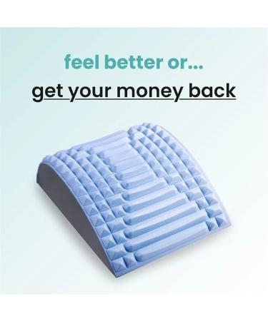 Neck & Back Cushion with Self-Heating Neck Warmer | Pain Relief for Lower Back & Herniated Disc - Blue - Buy Online on GoSupps.com