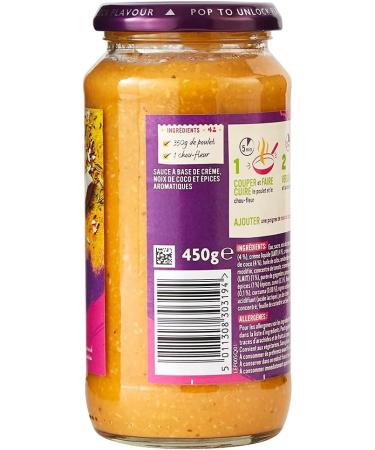 Patak's Korma Sauce Indian Coconut Cumin and Coriander Curry Sauce Ready to Use Family Size 450g - Buy Online on GoSupps.com