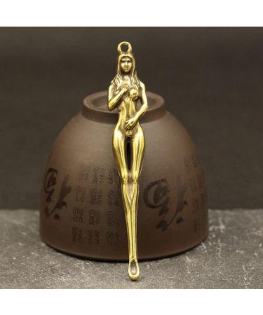 Copper Beauty Women Shaped Keychain Pendant Vintage Brass Metal Multifunction Hanging Ear Picks Spoon Keychains Pendants - Buy Online on GoSupps.com