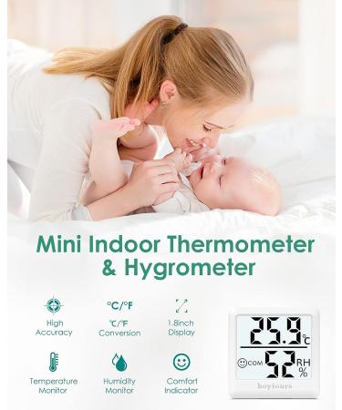 Buy Hoyiours Digital Room Thermometer & Hygrometer - 3 Pack Temperature Monitor - Accurate Humidity Meter - Ideal for Home & Office - Buy Online on GoSupps.com