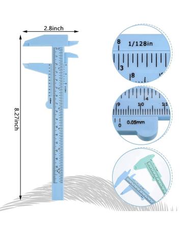 Pasuihcay Eyebrow Measuring Ruler Brow Mapping Ruler Tool Double Scale Ruler for Student Office - Buy Online on GoSupps.com
