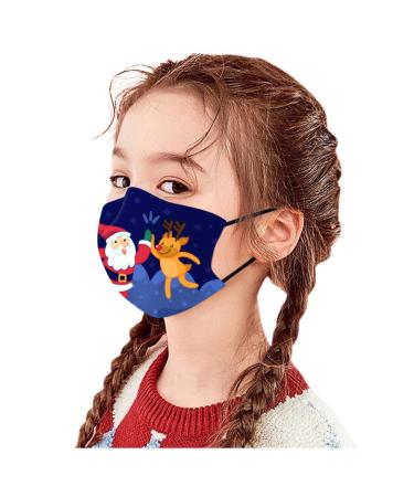 1/5/10PCS Children Christmas Adjustable Comfortable elastic earloop Washable Reusable Breathable with Filters Face_Mask
