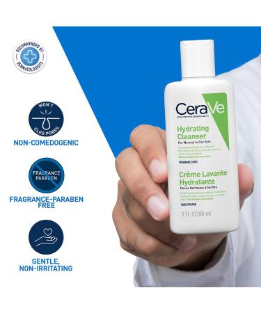 Cerave Moisturizing Cleansing Lotion 88ml - Gentle Cleanser for Normal to Dry Skin with 3 Essential Ceramides & Hyaluronic Acid - Travel Size Body & Face Wash | International Shipping - Buy Online on GoSupps.com