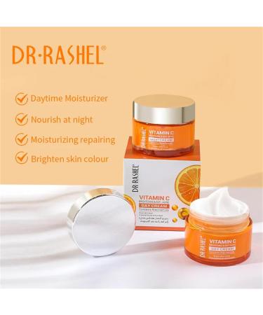 Dr Rashel Vitamin C Day Cream | Brightening & Anti-Aging Moisturizer for Face & Neck | Hydrating Cream for Dark Spots - Buy Online on GoSupps.com