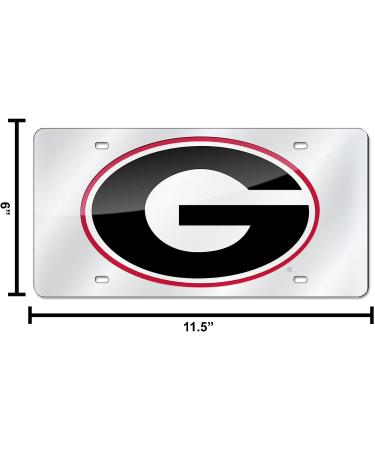 NCAA Florida Gators vs Georgia Bulldogs Laser Inlaid Metal License Plate Tag- Silver Finish - Buy Online on GoSupps.com