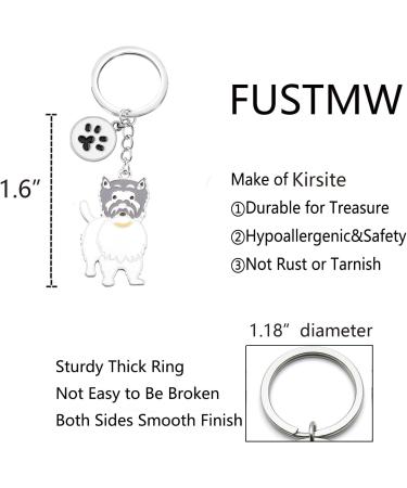 Ensianth Dog Keychain | Perfect Gifts for Dog Lovers | Puppy Paw Print Keyring for Dog Owners | Ideal Gift for Mom & Dad - Buy Online on GoSupps.com