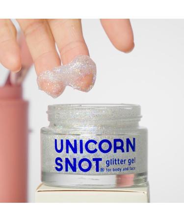 Unicorn Snot Face & Body Glitter Gel - Holographic Cosmetic-Grade Silver Glitter for Festivals Cosplay & Halloween - Safe & Easy to Use - 1.7oz - Buy Online on GoSupps.com