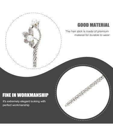 LALAFINA Buns Traditional Styling Xx Antique Hairpin Decor Cm Pin Chignon Chinese Bun Sticks for Pearl Head Ladies Flower Fork Retro Orchid Clasp Chopstick Wedding Girl Metal Stick - Buy Online on GoSupps.com