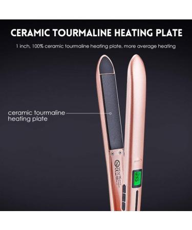 2 in 1 Electric Hair Straightener Curler with LED Display - Adjustable Temperature Ceramic Iron for All Hair Types - International Shipping - Buy Online on GoSupps.com