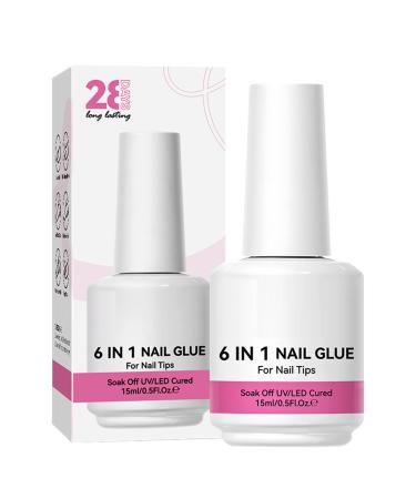 G n rique Builder Nail Gel 6-in-1 Strengthener Glue Rhinestone Primer Adhesive Molding and Extension Gel Compact Versatile Ideal for Women Girls Beginners Manicure