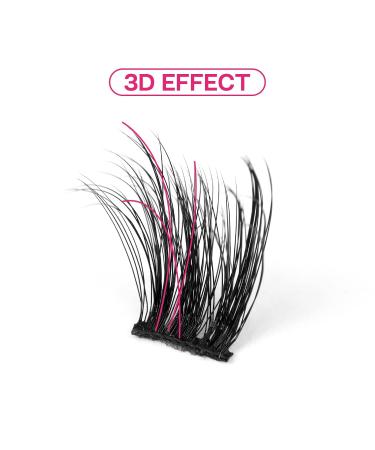 DIY Cluster Lash Extension Kit - CALAILIS Faux Mink Lashes for Natural Look | 3 Pairs of Individual Cluster Lashes - Buy Online on GoSupps.com