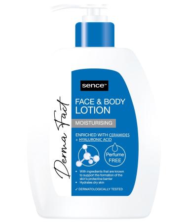 Sence Derma Fact Lotion pour le visage et le corps pour femme test e dermatologiquement Vegan Beauty Skincare Fragrance Free Lotion corporelle pour peaux s ches tr s s ches avec 0 % de parfum (1