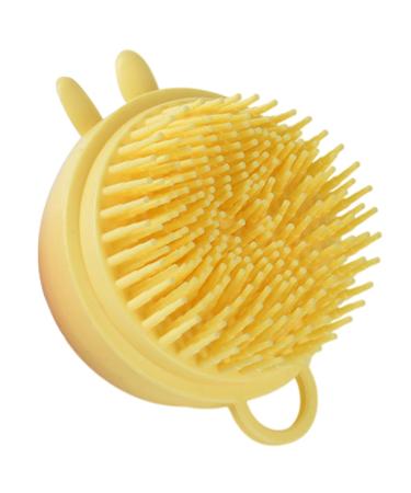 Hare Shape Dog Bath Dog Shampoo Brush Multifunctional Dog Grooming Brush Reusable Pet Washing Detergent Comb for Showering Bathing Massage Yellow
