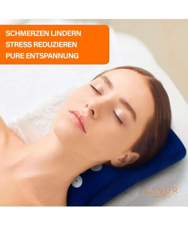 Lavur Home & Living Akupressurmatte - Soothing Relaxation for Body & Mind | Acupuncture Relief for Tension & Pain | Complete Set with Pillow & Bag | Blue - Shop Now! - Buy Online on GoSupps.com