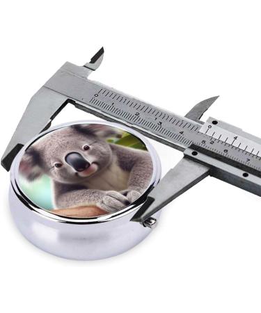 Buy Cute Koala Round Pill Organizer | 3 Compartment Travel Metal Pill Box | Stylish Portable Pill Case for Pocket & Purse - Buy Online on GoSupps.com