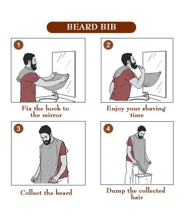 Beard Bib Apron for Easy Grooming | Non-Stick Beard Trimming Cloth with Suction Cups | Ideal Gifts for Men - Shop Internationally - Buy Online on GoSupps.com
