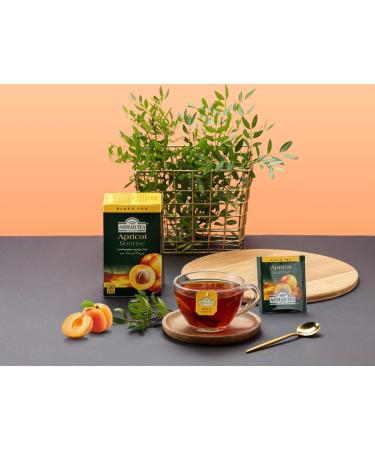 Ahmad Tea Apricot Sunrise Black Tea with Apricot 20 Individually Packaged Aroma-Sealed Bags (2-Pack) - Premium Quality Fruit Tea - Buy Online on GoSupps.com