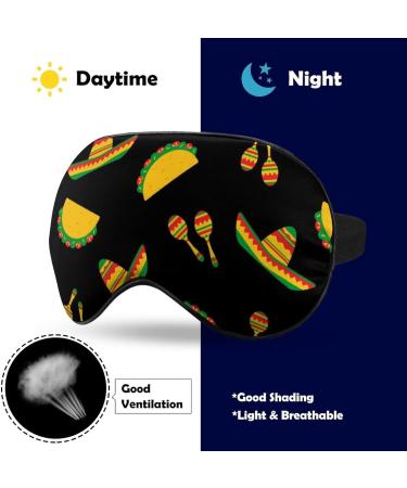 Taco National Day Sleep Mask - Adjustable Eye Cover for Sleeping and Travel - Blocks Light for Men and Women - Buy Online on GoSupps.com