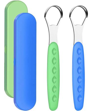 WILsem Tongue Cleaner - Reusable Stainless Steel Tongue Scraper & Mouth Brush with Non-Slip Handle | Travel-Friendly Black Design - Buy Online on GoSupps.com