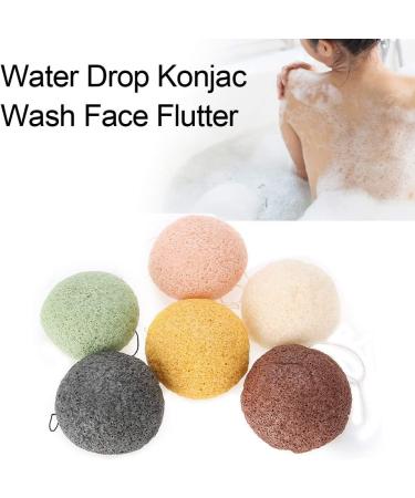 Filfeel Konjac Sponge Set - 6 Natural Facial & Body Sponges - Water Drop & Round Shapes - Eco-Friendly Skin Care - Buy Online on GoSupps.com